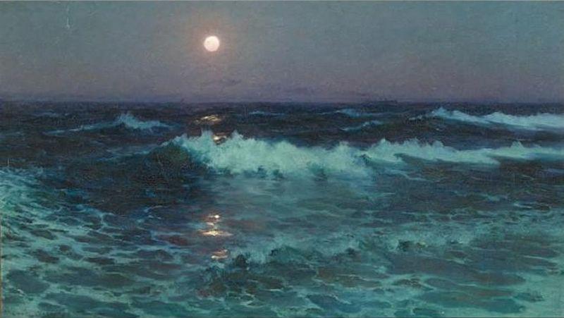Lionel Walden Moonlight, oil painting by Lionel Walden, China oil painting art